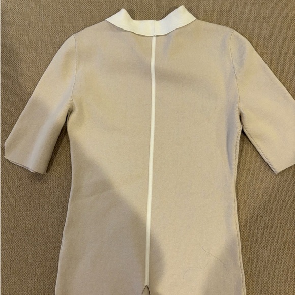 Beige Short Sleeve Polo Shirt - Picture 2 of 3